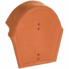 Fronton pour faitiere a bourrelet universelle terre cuite Rouge vieilli - long. 27 cm