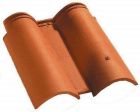 Tuile double bourrelet terre cuite Mediane Rouge - long. 45,3 cm