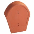 Fronton grand modele pour faitiere pureau variable a emboitement rabat 90° universelle terre cuite Paysage - long. 32 cm x larg. 27 cm