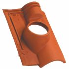Tuile a douille terre cuite Omega 13 Rouge - long. 45 cm x larg. 27 cm