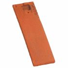 Demi tuile terre cuite Plate pressee 17x27 Terre de beauce - long. 27,2 cm x larg. 8,5 cm