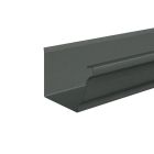 Gouttiere mouluree developpe 325mm Granum basalte filme - long. 4m x ep. 0,65 mm