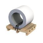 Bobine zinc RHEINZINK artCOLOR blanc pur filme ep 0.70 Largeur 500mm 1.000 kg id 508 mandrin axe horizontal