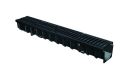 Caniveau de drainage en composite arme de fibres de verre avec grille MEAFLUID100 - long. 1m x larg. 136mm x haut. 125mm - classe B125