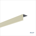 Couvercle Angle Alu male 50X50 en 3ml Ambre Clair