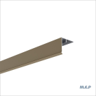 Couvercle Angle Alu male 50X50 en 3ml Taupe