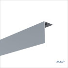 Couvercle Angle Alu male 90X50 en 3ml Gris Fonce