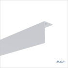 Couvercle d'angle (male) 3ml 90X50mm Creme Mat