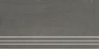 Gres cerame porcelaine Unit Four Marche d'escalier 30 x60 dark grey