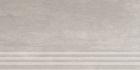 Gres cerame porcelaine Unit Four Marche d'escalier 30 x60 gris clair