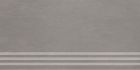 Gres cerame porcelaine Unit Four Marche d'escalier 30 x60 gris moyen