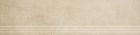 Gres cerame porcelaine X-Plane Marche d'escalier 30 x120 beige