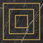 Faience Victorian Decor 20 x20 black-gold