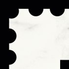 Faience Victorian Angle de bordure 7,5 x7,5 white perforated