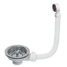 BONDE CUISINE D90 PANIER INOX AVEC TROP PLEIN PRO