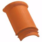 Arêtier demi rond à emboîtement universelle terre cuite Nuancé - larg. 16 cm