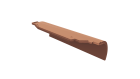 Rive ronde droite - gallo-romane terre cuite ocre - long. 46 cm