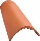 Tuile chatière terre cuite Canal Rouge - long. 49,5 cm x larg. 21 cm
