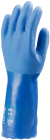 Gants EUROCHEM 3770 coton PVC bleu grainée long.35cm T10