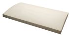 Couvertine arrondie en béton long. 50 cm x larg. 23 cm x ep. 5 cm blanc