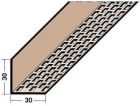Profilé de ventilation en L, perforation rectangulaire Section ventilation 134 cm2 / ml  Brun Longueur 2,50m Ep 30mm