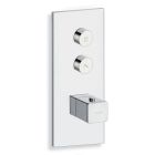 facade thermo TWIST  thermostatique 2 sorties chrome quadri