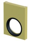 Obturateur béton polymère aval, sortie DN 100, pour caniveau ACO Monoblock Urbain P100V