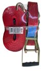 SANGLE D ARRIMAGE A CLIQUET INVERSE ROUGE 9MX50MM