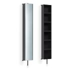 ARMOIRE COLONNE PIVOTANTE BLACKMAT + MIROIR+6 ETAGERES