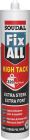 Mastic-colle - Fix ALL 'High Tack' Noir - cartouche de 290ml