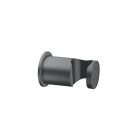 SUPPORT DOUCHETTE ROND MURAL LAITON CHROME NOIR  BROSSE