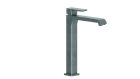 lavabo quadri s mitigeur haut avec vidage up&down metal brosse