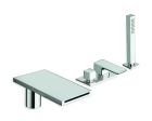 bain douche quadri s sur gorge avec douchette chrome