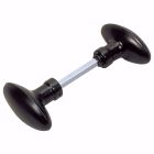 BOUTON DOUBLE OVOIDE NOIR 7X90