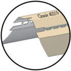 Closoir galva ventile SHARK + plomb plisse 120mm laque sable lg. 200cm