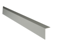 Corniere pour terrasse alu gris clair 62,5x34x3600 mm