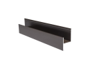 Profile aluminum d'aboutage pour bardage brun fonce 3600 mm