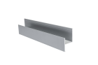 Profile aluminum d'aboutage pour bardage gris clair 3600 mm