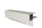 Profile aluminium d'angle pour bardage blanc creme 3600 mm