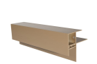Profile aluminium d'angle pour bardage brun clair 3600 mm