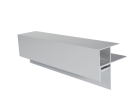 Profile aluminium d'angle pour bardage gris clair 3600 mm