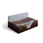 Nappe a excroissance de protection polyethylene haute densite DELTA NP pour sous dallage ou parois verticales enterrees rouleau - long. 12,5m x larg 3m