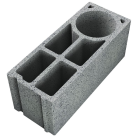 Bloc angle rond en beton PLANIBLOC - long. 50cm x haut. 25cm x ep. 20cm