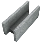 Bloc creux linteau en beton PLANIBLOC - long. 50cm x haut. 25cm x ep. 20cm