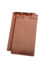 Tuile terre cuite Artoise Flamme rustique - long. 32,1 cm x larg. 42,6 cm