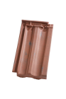 Tuile d'egout terre cuite Canal S Pastel - long. 44,5 cm x larg. 28 cm