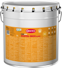 Peinture decorative brillante RUSTOL DECO jaune securite RAL 1007 - seau de 20L