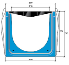Caniveau beton a grilles fonte de Type I HRI 700 - long. 3m x larg. 618mm x haut. 650mm - classe D400