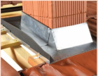 Abergement zinc prepatine reglable de cheminee pour toiture ardoise et bardeau