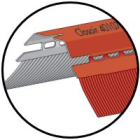 Closoir galva ventile SHARK + plomb plisse 120 mm laque rouge LG. 200cm